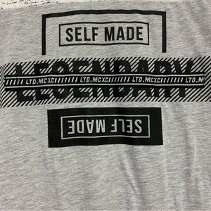 Modern Culture Self Made Heather Gray Graphic Hoodie Shirt NWT Size Medium Rare